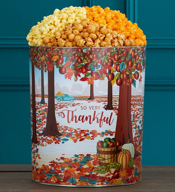 Fall Harvest Popcorn Tins